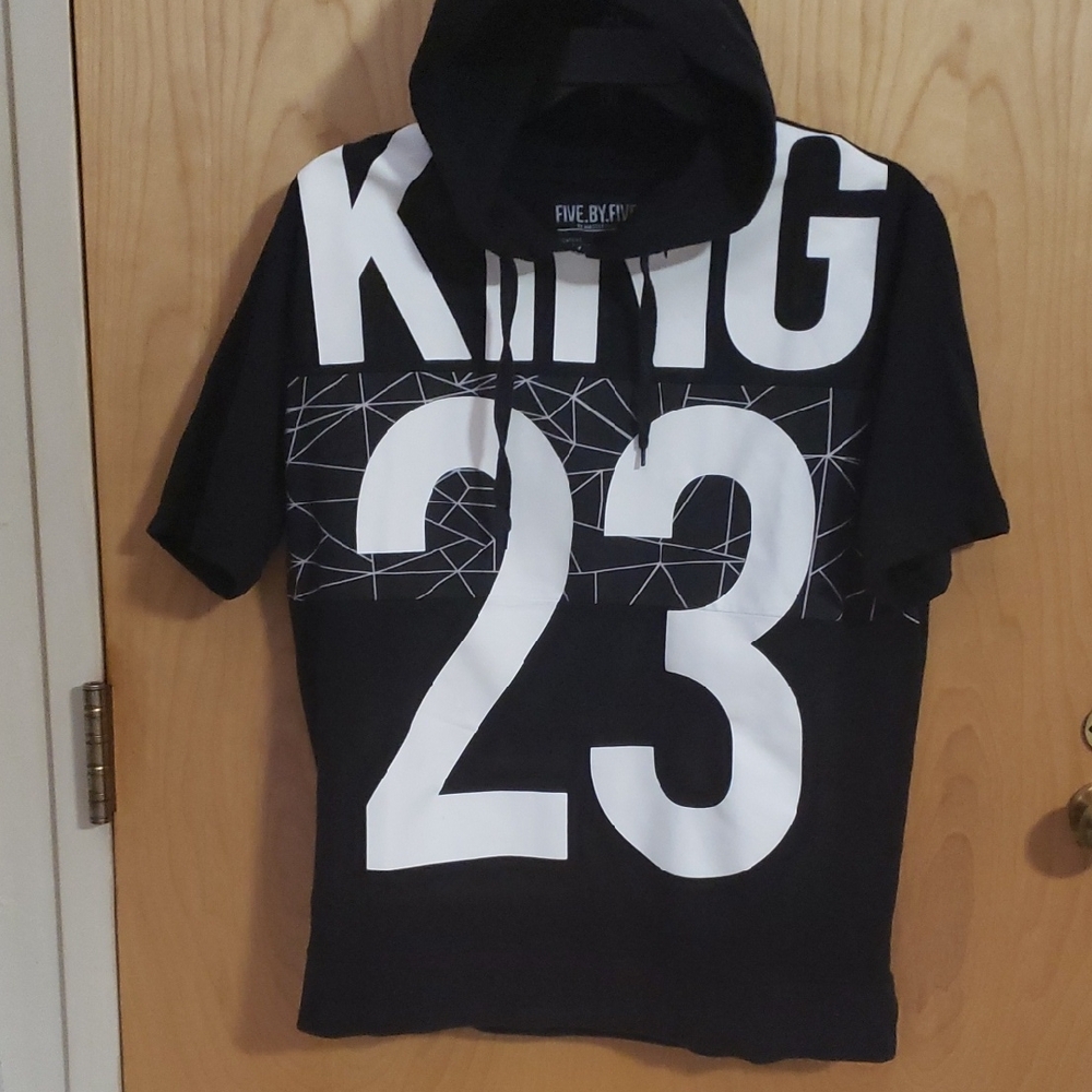 Vintage Like New Black Graphic 23 Jordan King Hoodie Short Sleeve